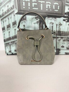 Michael Kors 35T1GU2C5S Suri Small Logo Perforated Suede Crossbody Bag